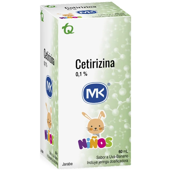 Cetirizina 0.1% Jarabe Niños MK Frasco X 60 Ml
