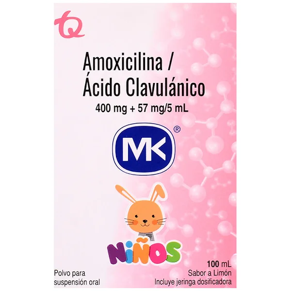 Amoxicilina + +Acido Clavulánico 400Mg/57mg MK Frasco X 100 Ml