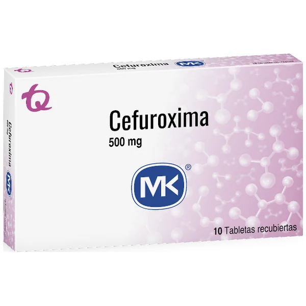 Cefuroxima 500 Mg MK Caja X 10 Tabletas