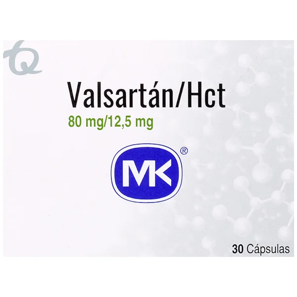 Valsartán Hct 80Mg/12.5mg MK Caja X 30 Cápsulas