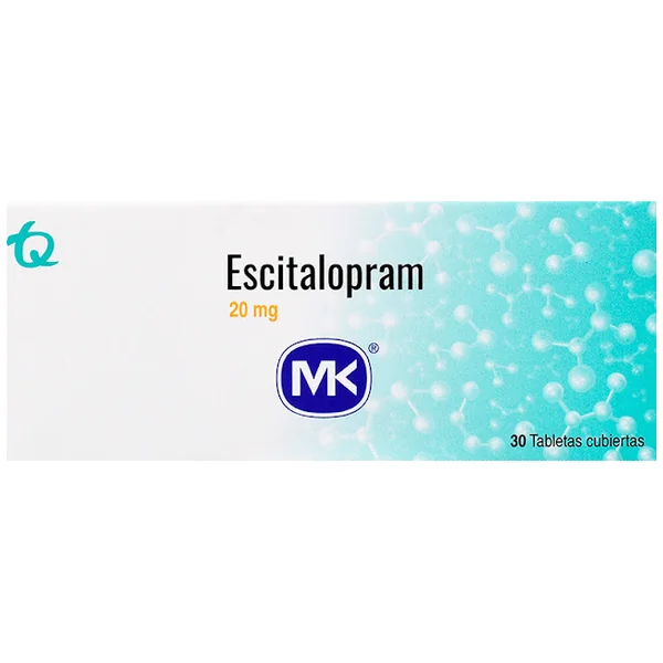 Escitalopram 20 Mg MK Caja X 30 Tabletas