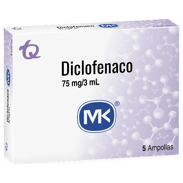 Diclofenaco 75Mg/3ml MK Caja X 5 Ampollas