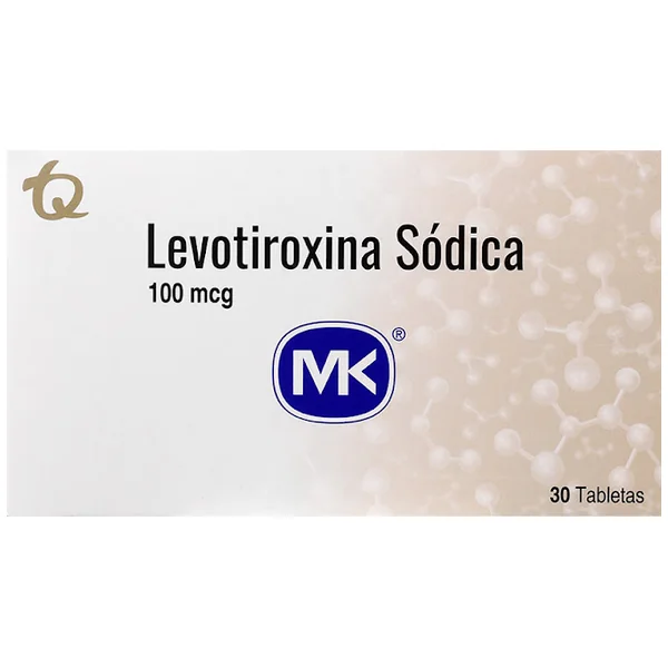 Levotiroxina Sódica 100 Mcg MK Caja X 30 Tabletas