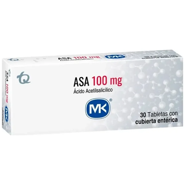 Asa Acido Acetilsalicilico 100Mg Mk Caja X 30 Tabletas