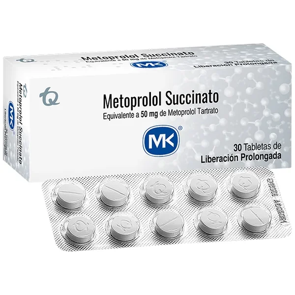 METOPROLOL SUC 50 MG MK CAJA X 30 TABS