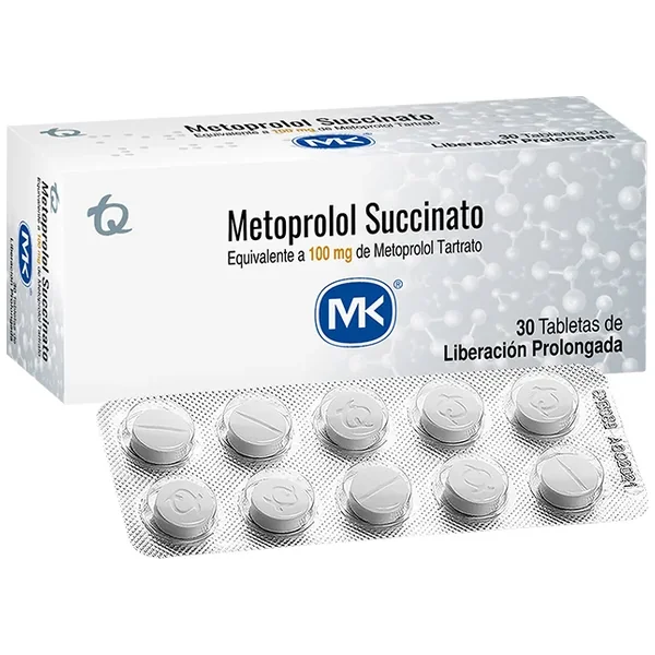 METOPROLOL SUC 100 MG MK CAJA X 30 TABS