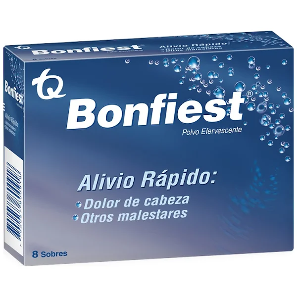 Bonfiest Ácido Acetilsalicílico + Bicarbonato De Sodio 0,5G/2,83g Tecnoquímicas Caja X 8 Sobres