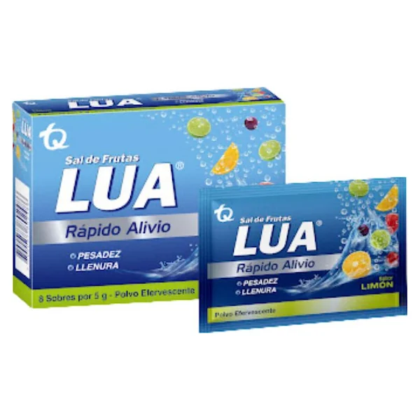 Sal De Frutas Lúa Sobre Polvo Efervescente Limón Caja X 8 Sobres X 5G