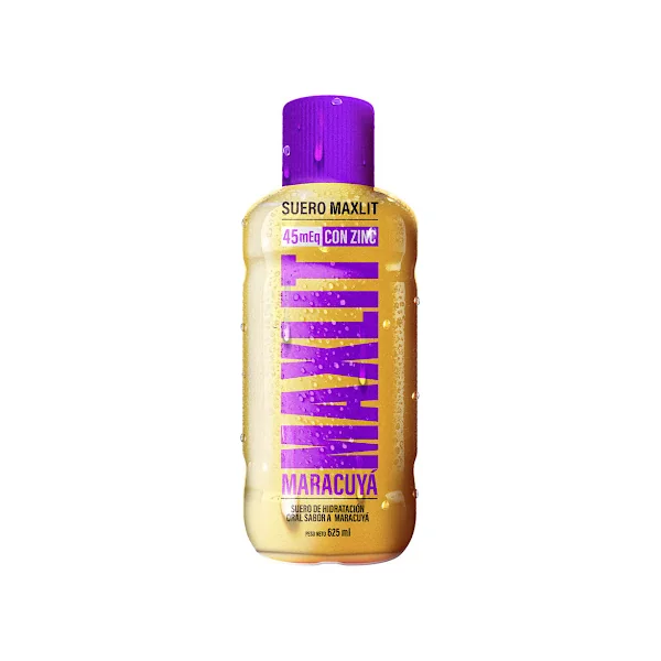 Suero De Hidratación Maxlit 45Meq Sabor Maracuya Frasco X 625 Ml