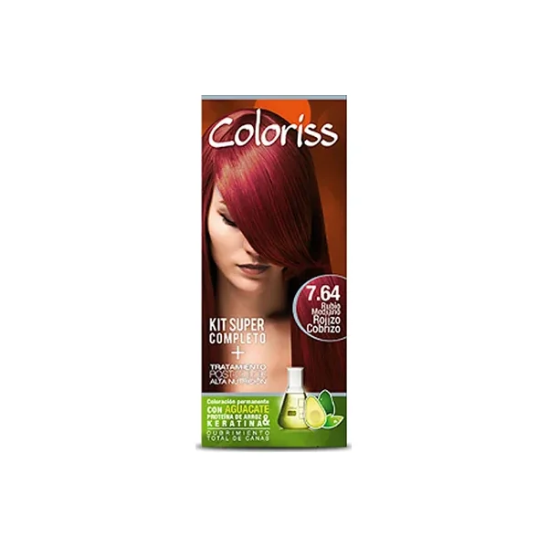 Tinte Coloriss 7.64 Rub.med. Rojizo Cobrizo