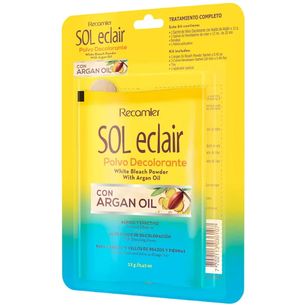 Polvo Decolorante Con Aceite De Argán Sol Eclair X 12 Gr