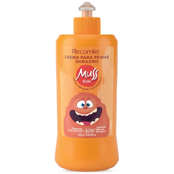 Crema Para Peina Muss Kids Durazno Frasco X 300 Gr