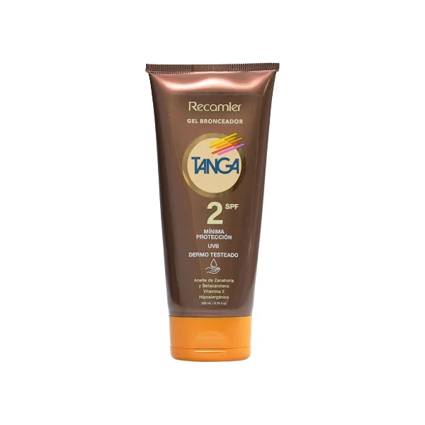 Gel Bronceador Tanga 2Spf Dermo Testeado Tubo X 200Ml