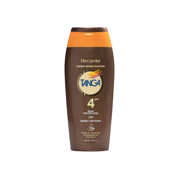 Bronceador Tanga Crema Spf 4 X 220 Ml