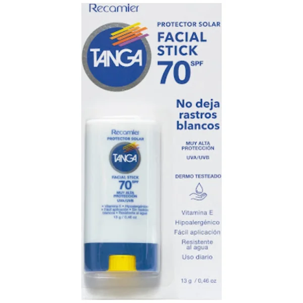 Bloqueador Facial Tanga Spf70 Barra X 13 Gr