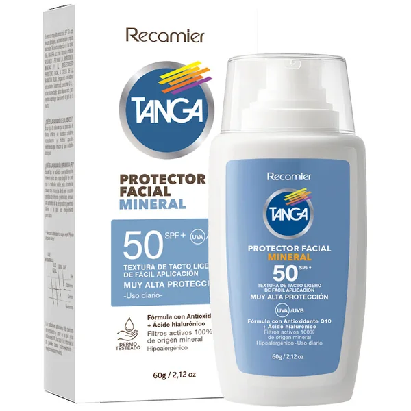 Protector Facial Mineral Tanga Spf50 X 60 Gr