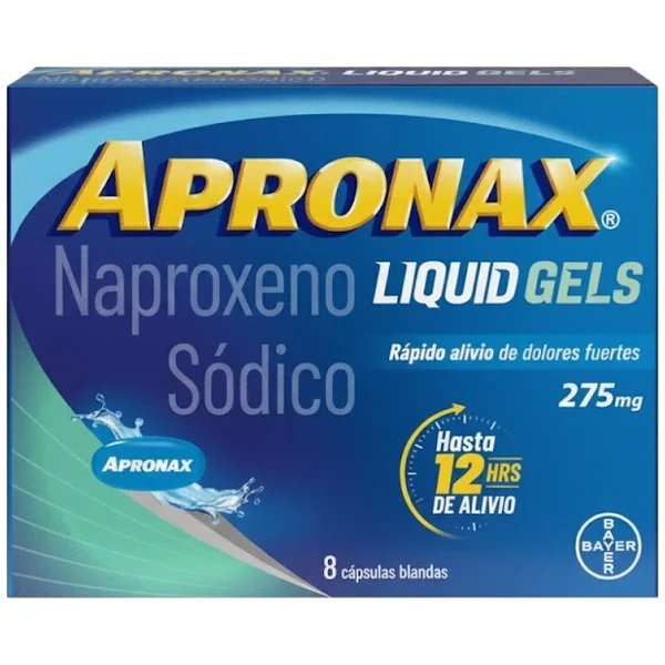 Apronax Liquid Naproxeno 275 Mg Bayer Caja X 8 Cápsulas