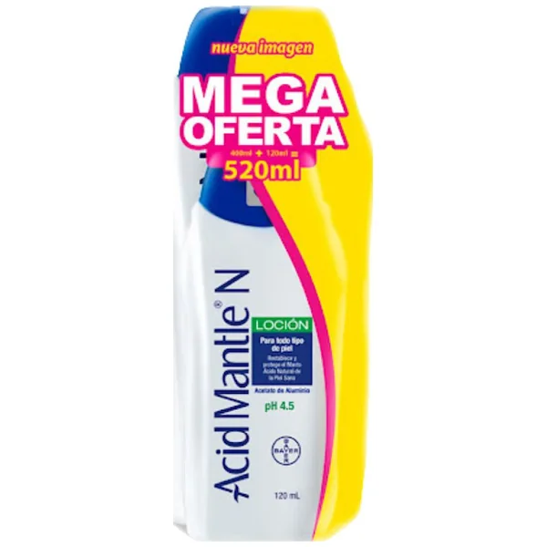 Acid-Mantle N Acetato De Aluminio Bayer Loción Frasco X 400 Ml