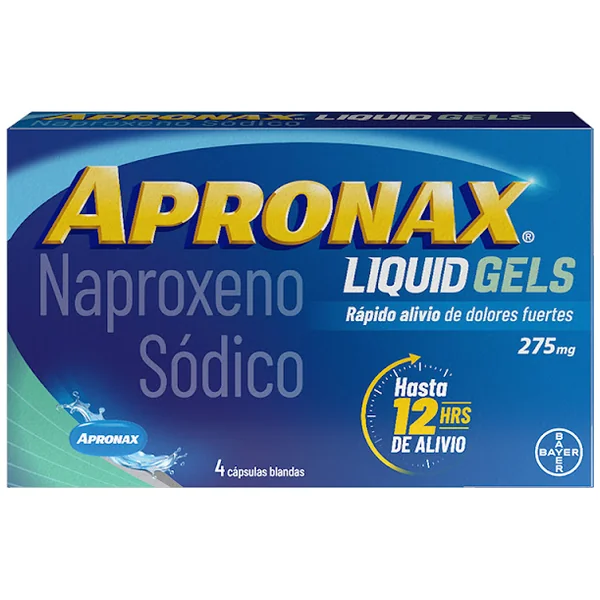 APRONAX LIQUID GEL FEM 275 MG 4 CAPSULAS