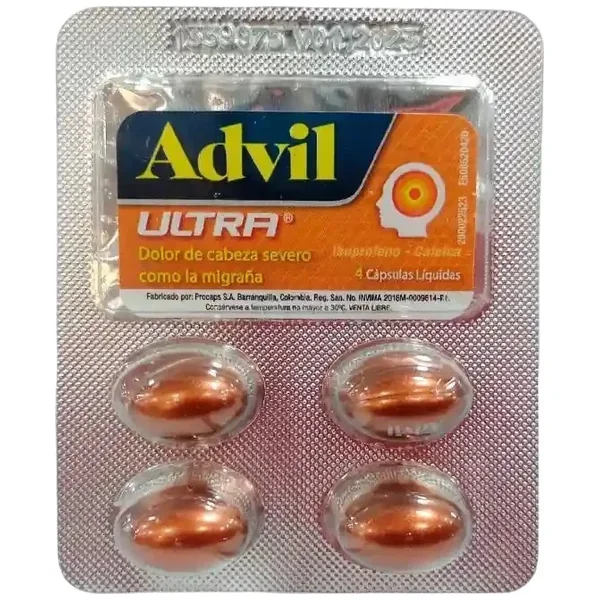 Advil Ultra (65+200)Mg Capsula Bland Blister X 4