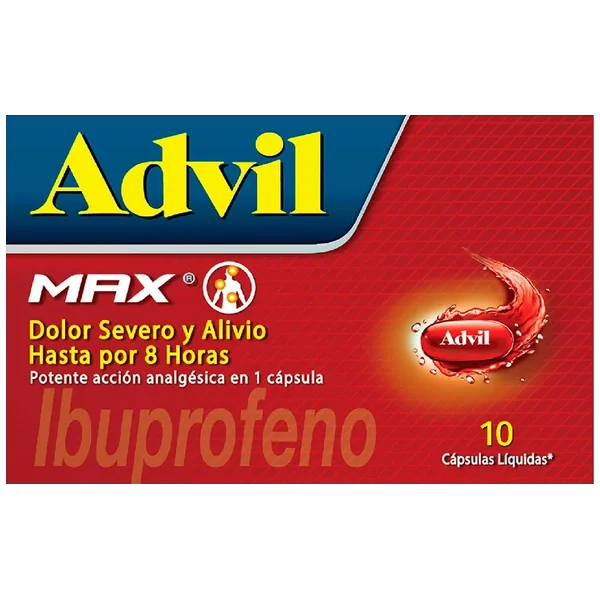 Advil Max Cápsulas Líquidas 400Mg Caja X 10