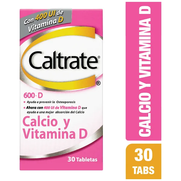 Caltrate 600 D Calcio + Vitamina D3 600Mg/400mg Haleon Caja X 30 Tabletas