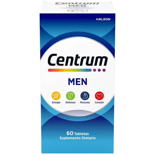 Centrum Men, Multivitamínico Hombres Entre 18 Y 49 Años X 60 Tabs​