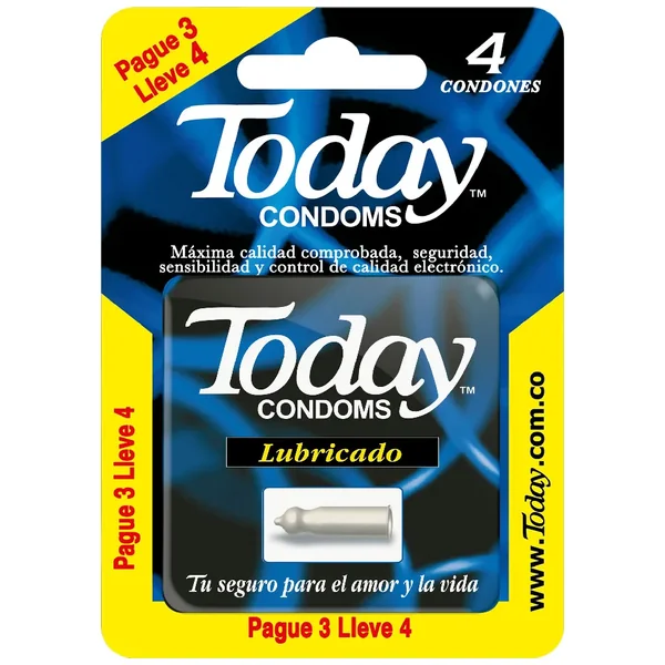 Oferta Preservativo Today Lubricado Pague 3 Lleve 4