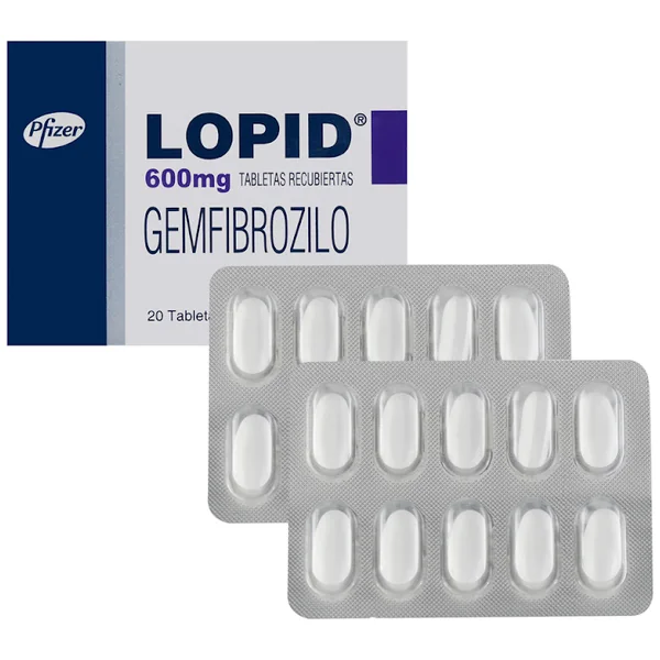Lopid Gemfibrozilo 600 Mg Pfizer Caja X 20 Tabletas