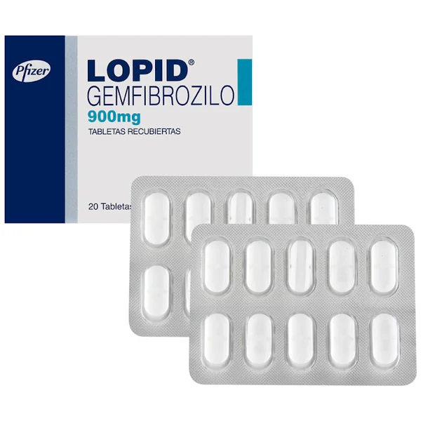 Lopid Gemfibrozilo 900 Mg Pfizer Caja X 20 Tabletas
