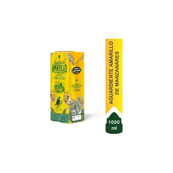Aguardiente Amarillo 24 Grados Caja X 1000 ML