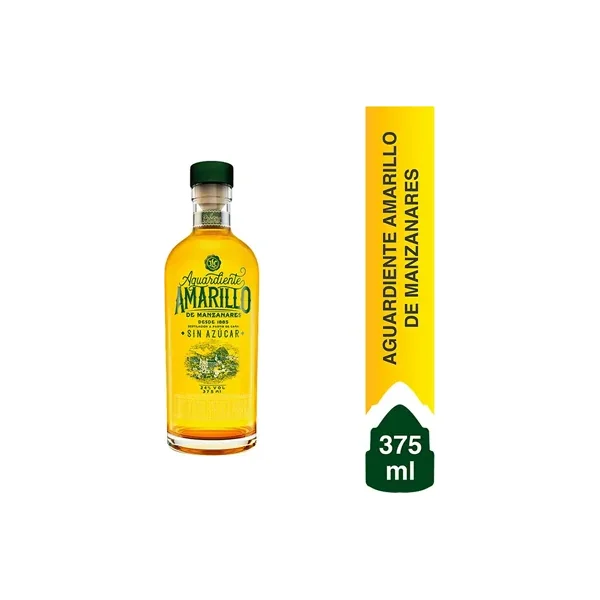 Aguardiente Amarillo 24 Grados BOT X 375 ML