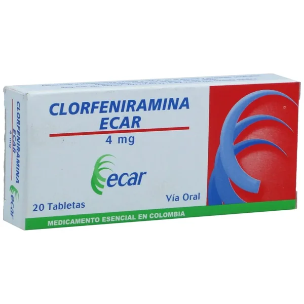 Clorfeniramina 4 Mg X 20 Tabl