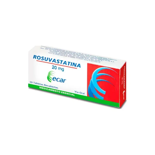 Rosuvastatina 20 MG Ecar Caja X 30 Tabs