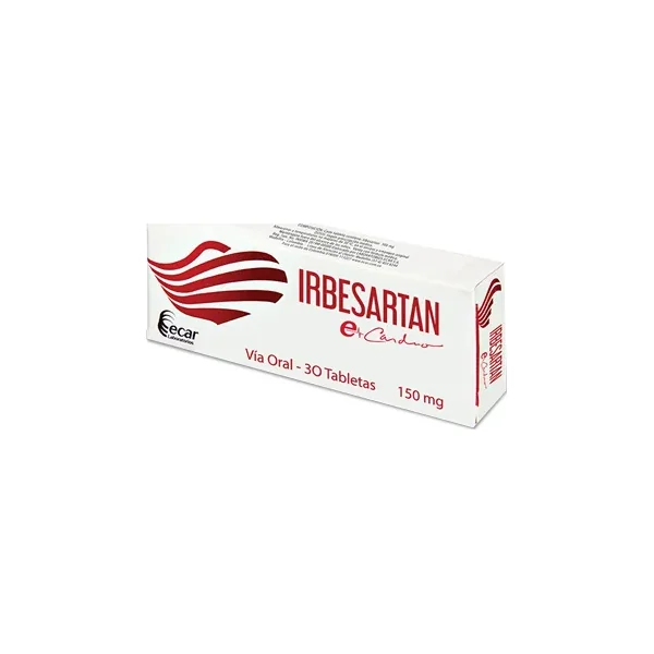Irbesartan 150 MG Ecar Caja X 30 Tabs