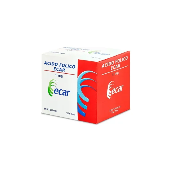 Acido Folico 1 MG Ecar Caja X 300 Tabs