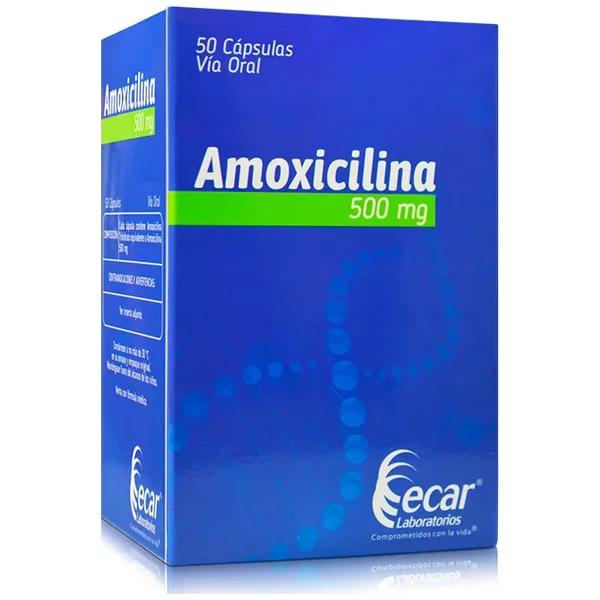 AMOXICILINA 500 MG ECAR CAJA X 50 CAPS