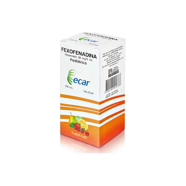 Fexofenadina Pediátrico 30Mg/5ml Ecar Frasco X 150 Ml