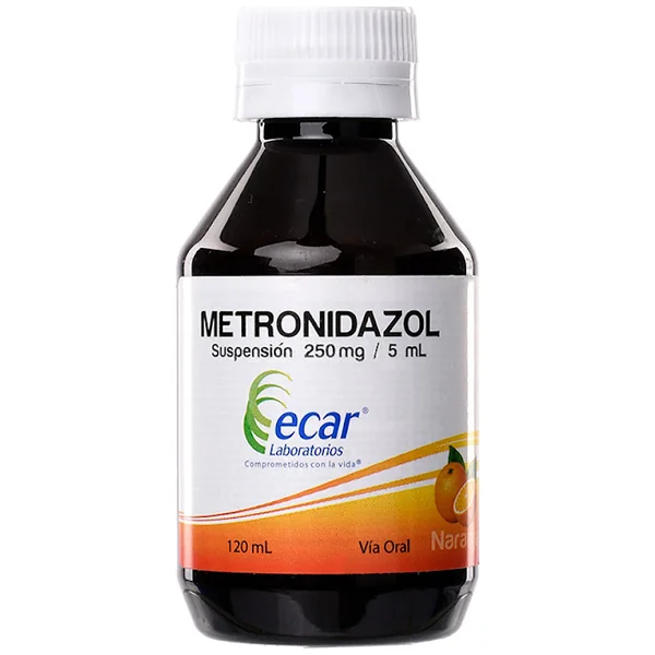 Metronidazol Suspensión 250Mg/5ml Ecar Frasco X 120 Ml