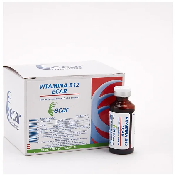 Vitamina B12 Solución Inyectable Vial 1Mg/Ml X 10mL