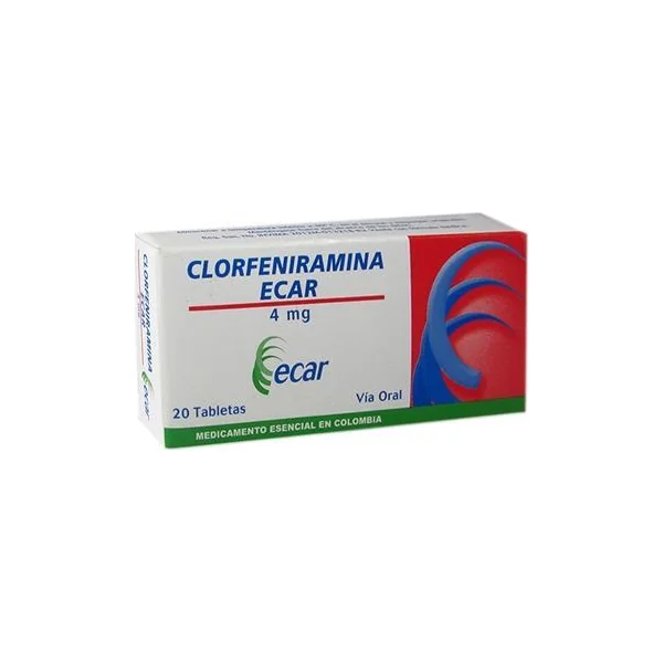 Clorfeniramina 4 Mg Caja X 20 Tabletas