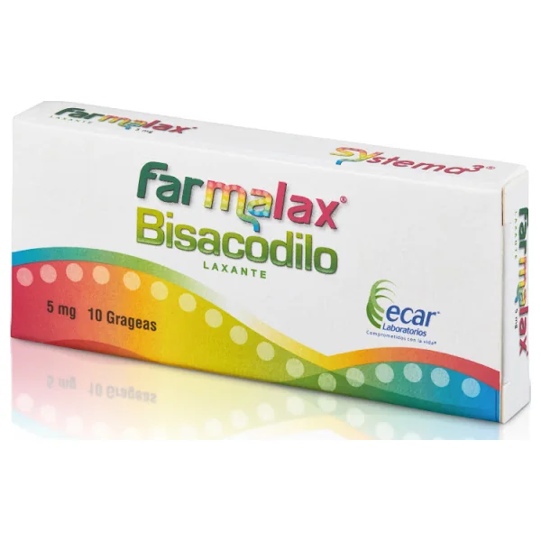 Farmalax Laxante Bisacodilo 5Mg Lab Ecar Caja X 10 Grageas Farmalax Laxante Bisacodilo 5Mg Lab Ecar Caja X 10 Grageas