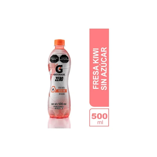 Rehid. Gatorade SIN Azucar Fresa-kiwi BOT X 500 ML