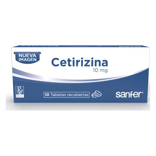 CETIRIZINA 10 MG 10 TABLETAS RC