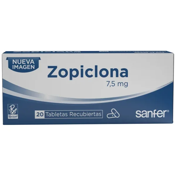 Zopiclona 7.5 MG Recipe Caja X 20 Tabs