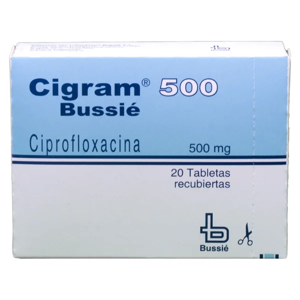 Cigram Ciprofloxacina 500 Mg Caja X 20 Tabletas