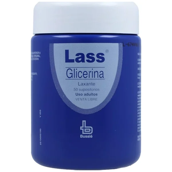 Lass Supositorios Laxante Adulto 2.3Gr Sobre X 5 Supositorios