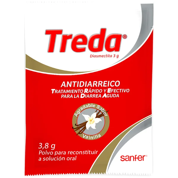 Treda Diosmectita Vainilla 3 Gr Sanfer Caja X 6 Sobres
