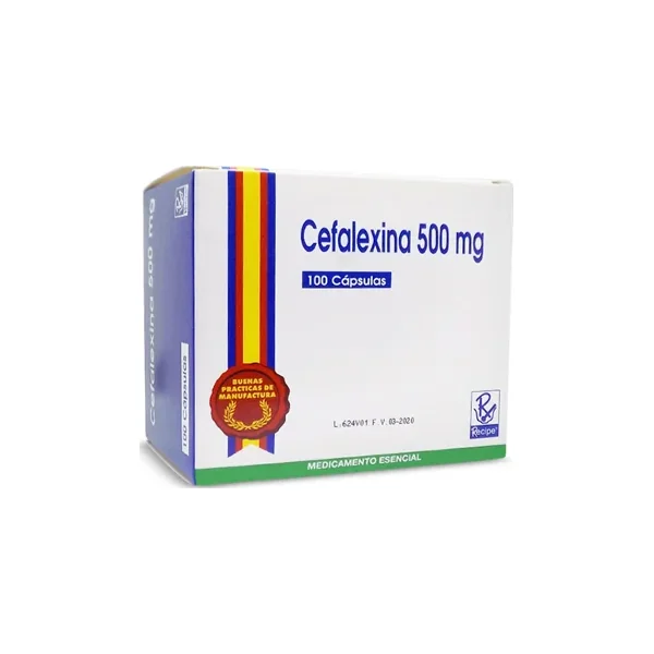 Cefalexina 500 MG Recipe Caja X 100 Caps