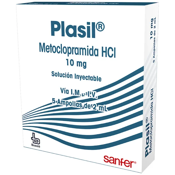 Plasil Metoclopramida HCI 10 Mg Bussie Caja X 5 Ampollas